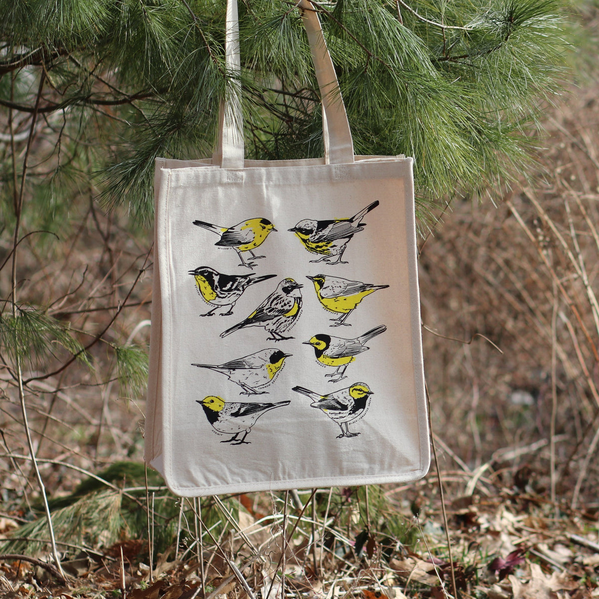 Sustainable Fashion, Woodland Birds Cotton Tote Bag