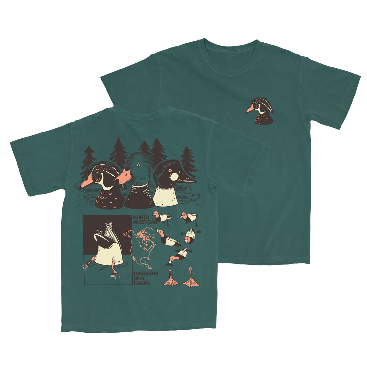 Duck Trio T-Shirt 2XL / Mallard Green