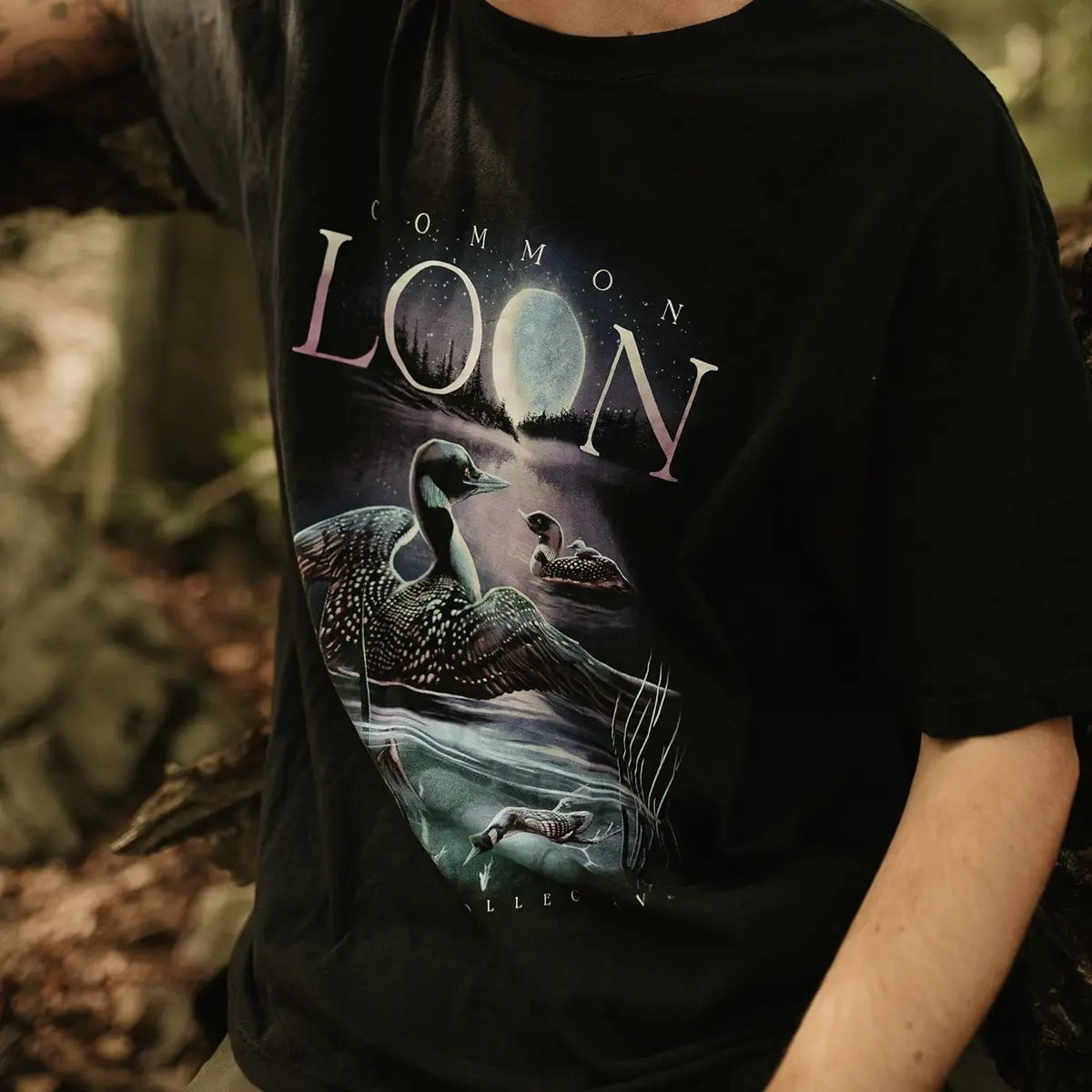 Moonlit Loon Bird Collective T-Shirt –
