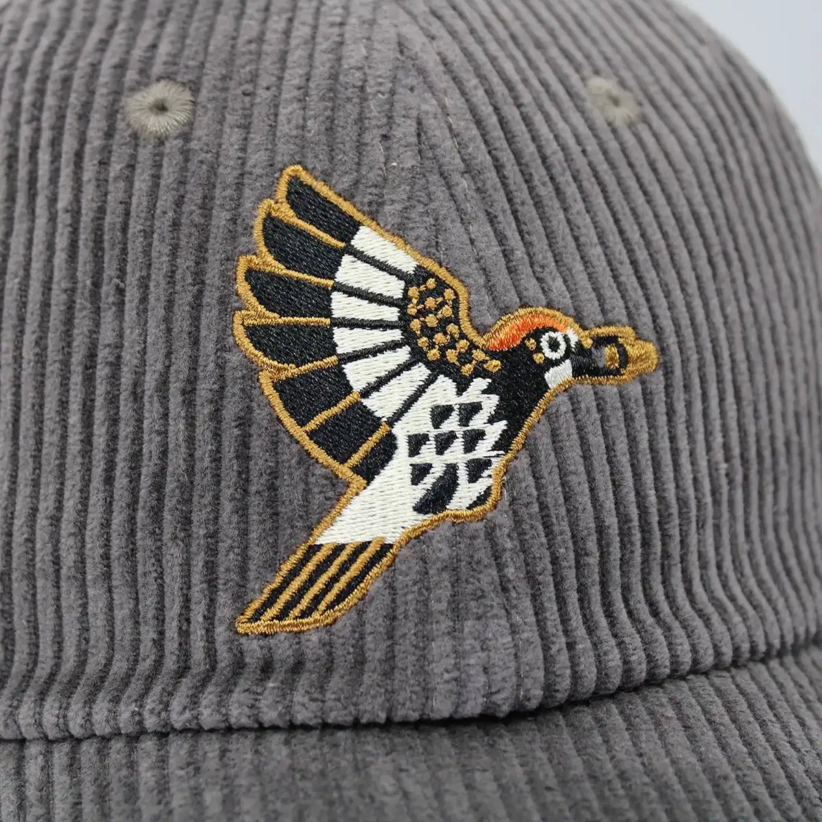 Bird Collective - Acorn Woodpecker Corduroy Hat - Pepper - 