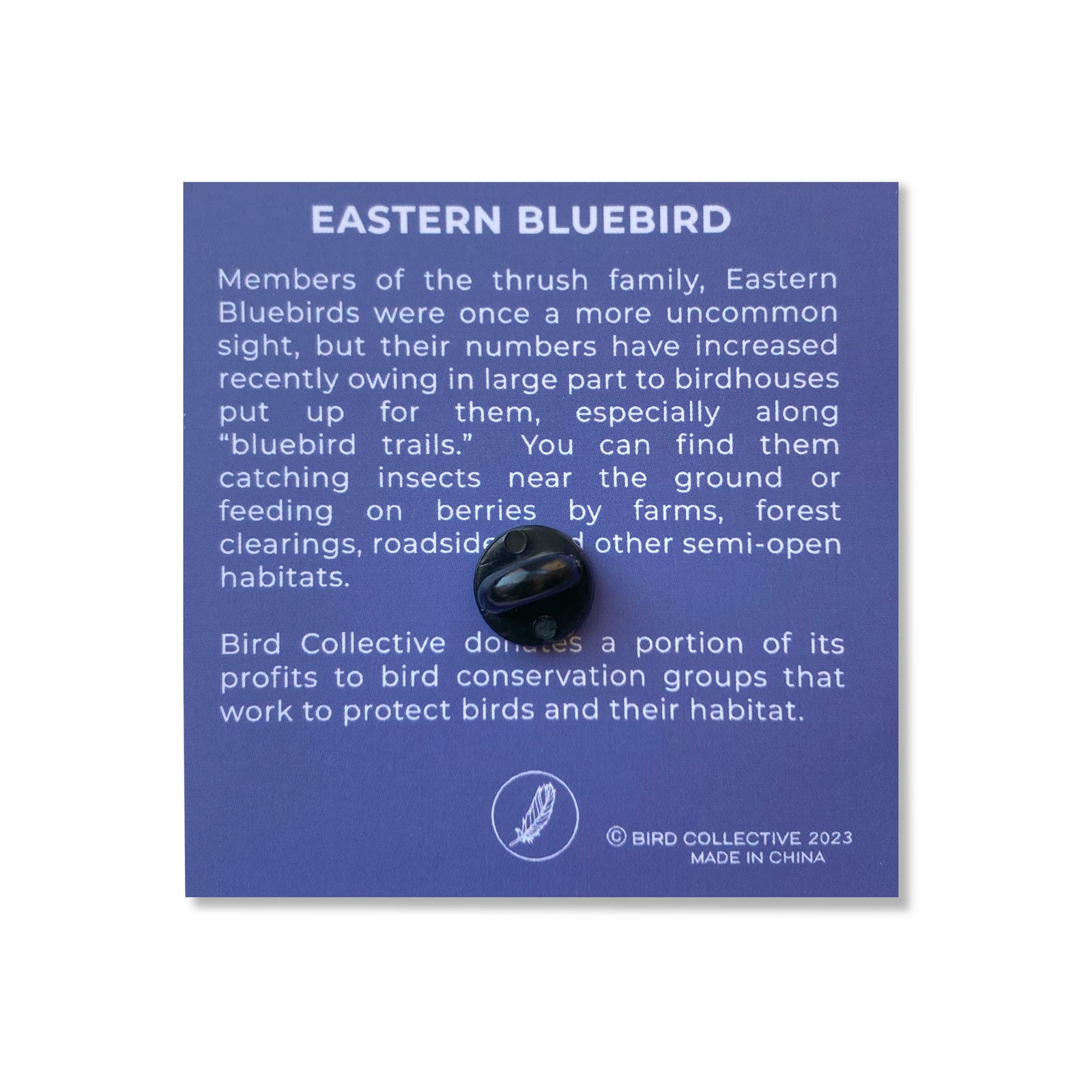 Bird Collective - Eastern Bluebird Enamel Pin - -