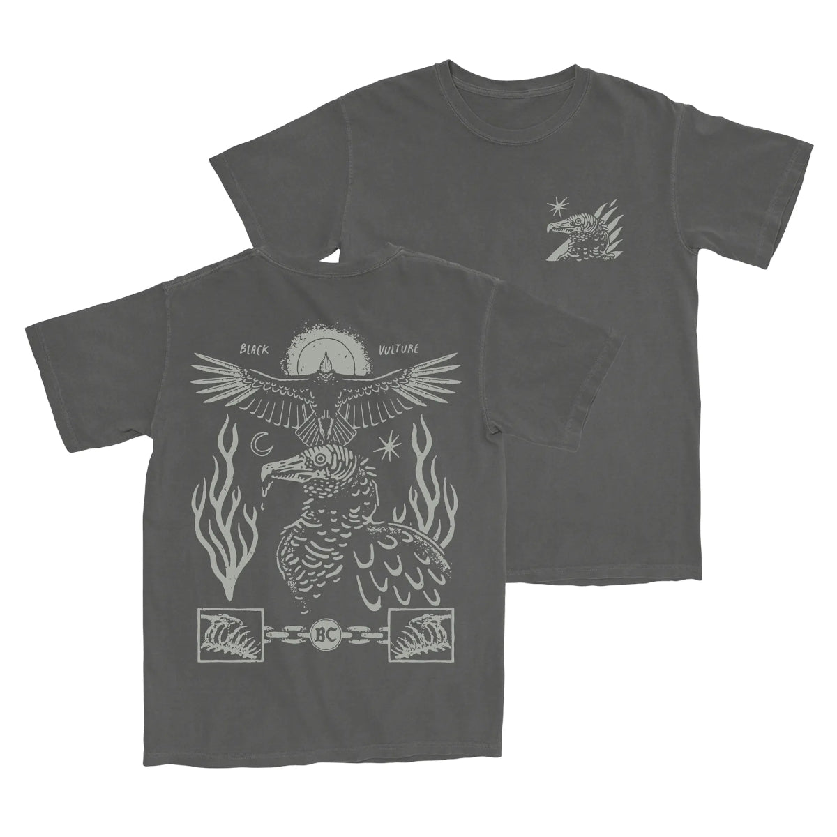 Bird Collective - Black Vulture T-Shirt - S - Pepper