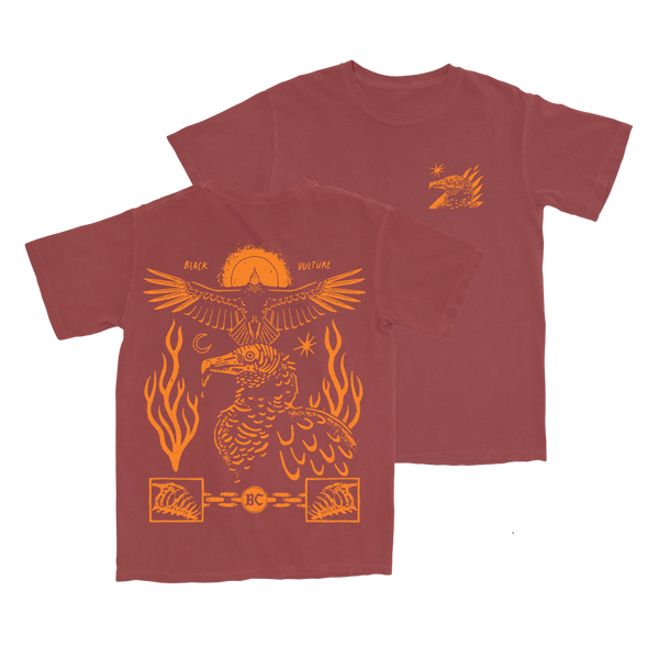 Bird Collective - Black Vulture T-Shirt - S - Merlot