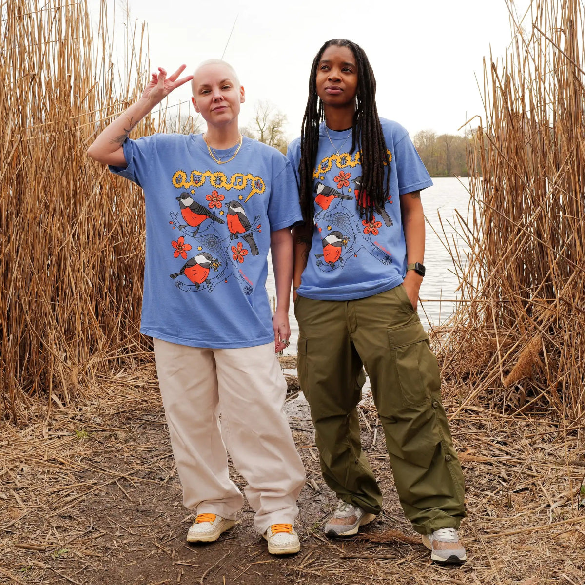 Bird Collective - Chickadee T-Shirt - S - Ocean