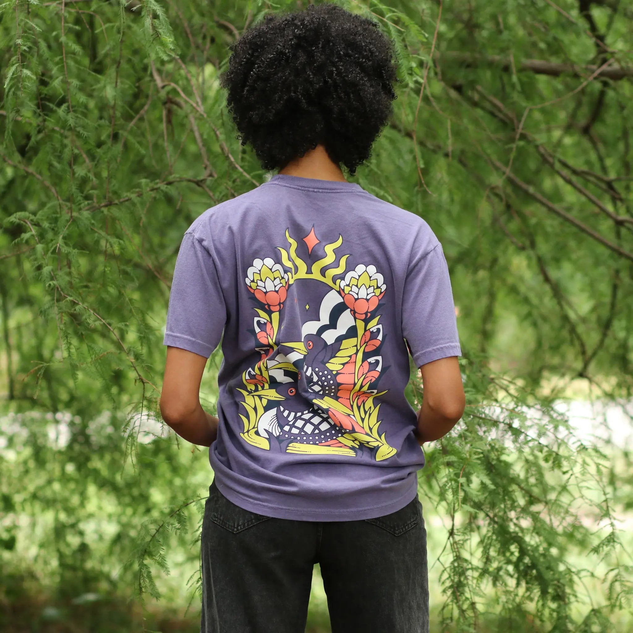 Bird Collective - Cosmic Loons T - Shirt - S - Purple