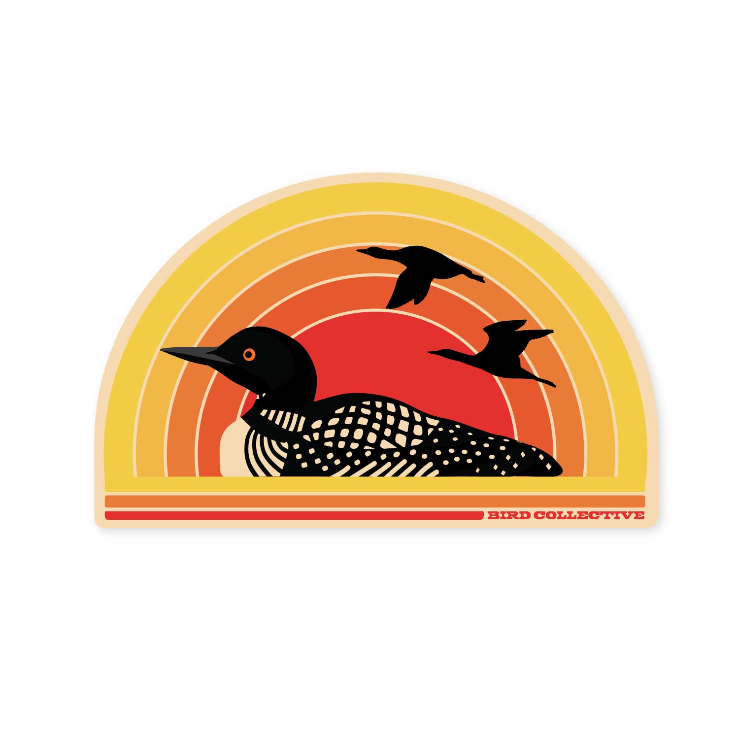 Bird Collective - Retro Loon Sticker - -