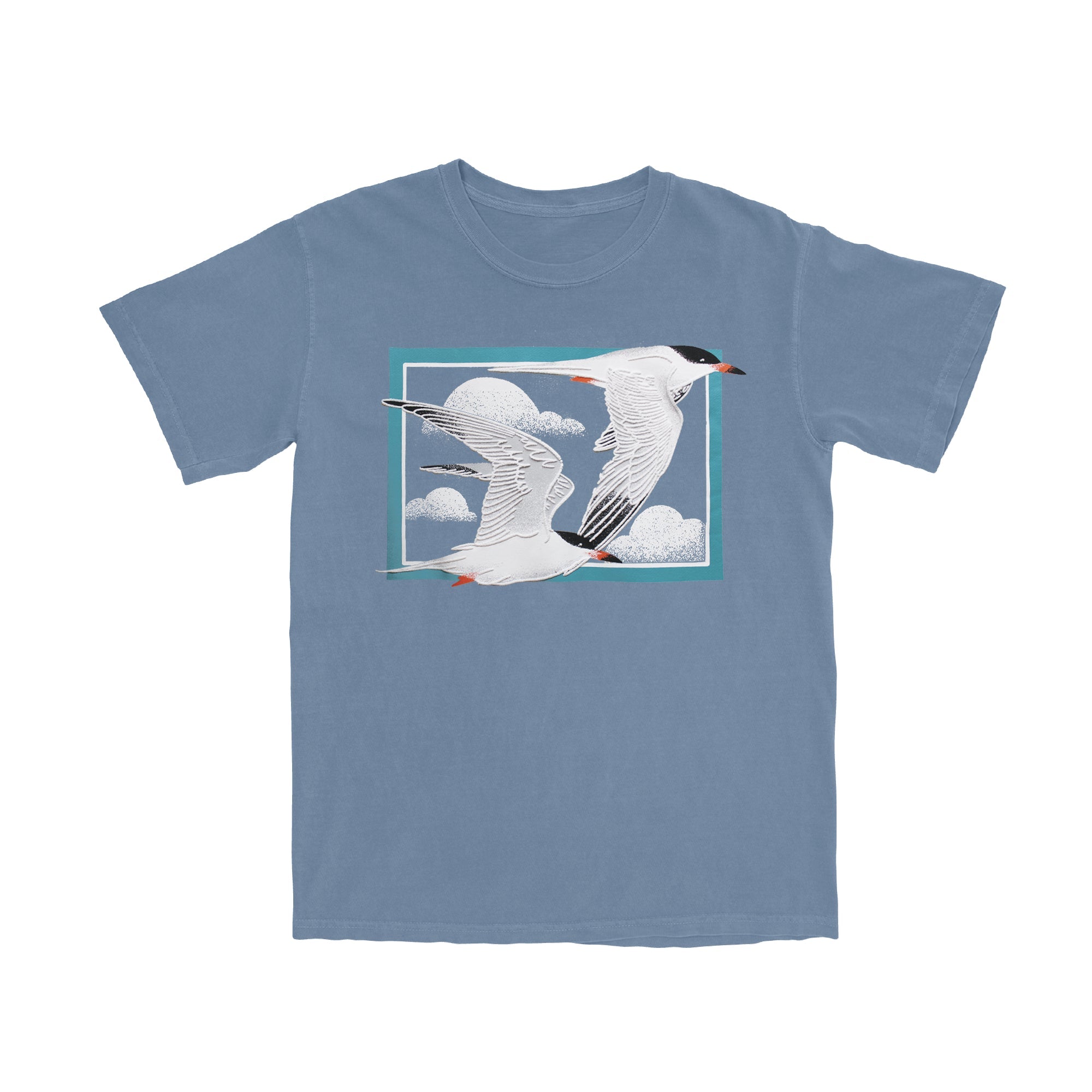 Bird Collective - Tern Puff Print T - Shirt - S - Atlantic