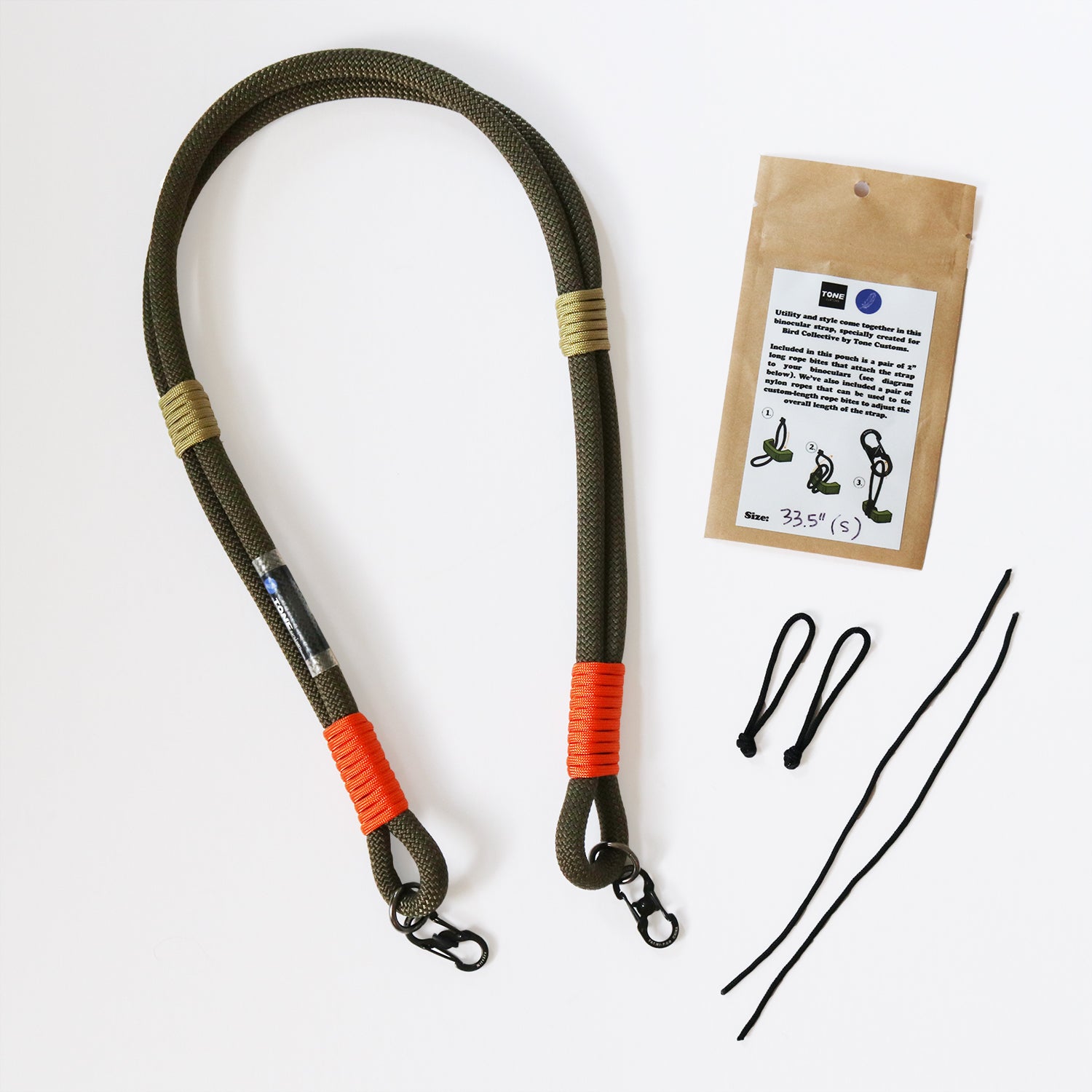 Bird Collective - Tone Customs Binocular Strap - Olive - S