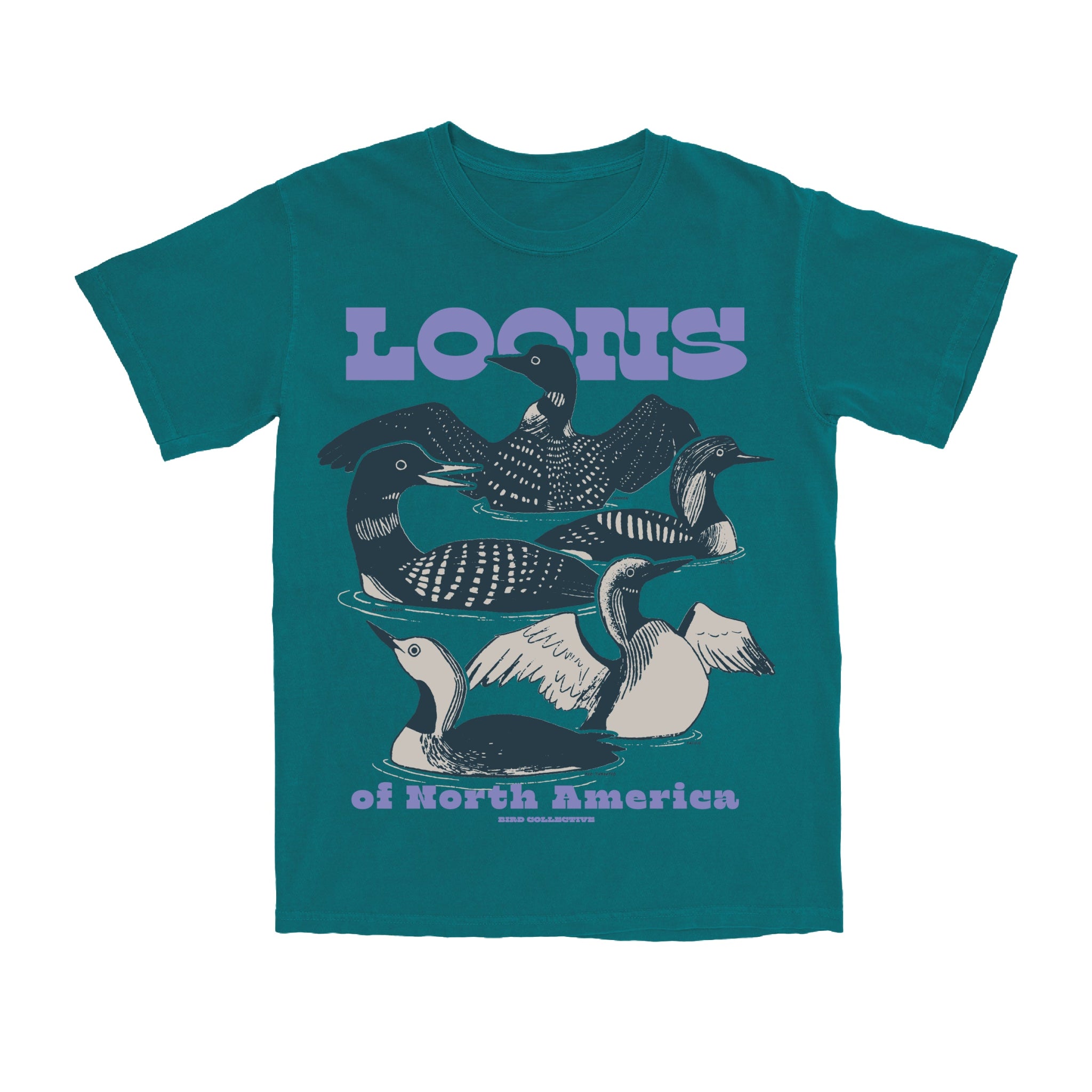 Bird Collective - Loons of North America T-Shirt - S - Teal